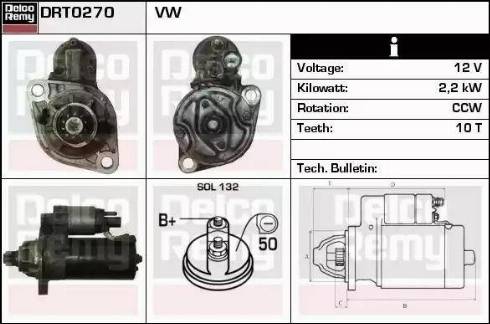 Remy DRT0270 - Стартер avtokuzovplus.com.ua