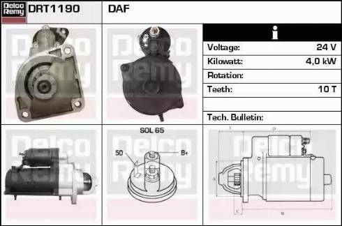 Remy DRT1190 - Стартер autocars.com.ua