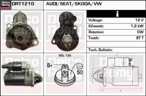 Remy DRT1210 - Стартер autocars.com.ua