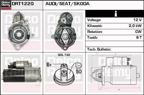 Remy DRT1220 - Стартер autocars.com.ua