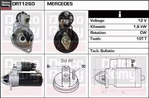 Remy DRT1260 - Стартер autocars.com.ua