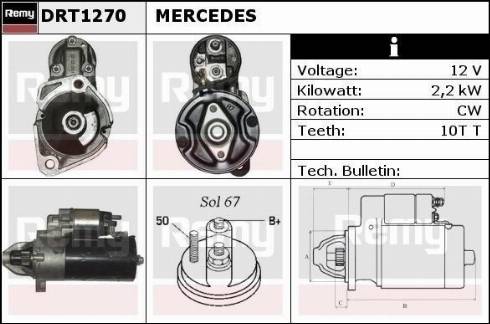 Remy DRT1270 - Стартер avtokuzovplus.com.ua