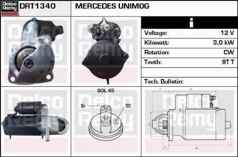 Remy DRT1340 - Стартер autocars.com.ua