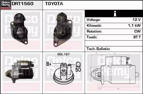 Remy DRT1560 - Стартер autocars.com.ua