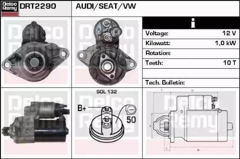 Remy DRT2290 - Стартер avtokuzovplus.com.ua