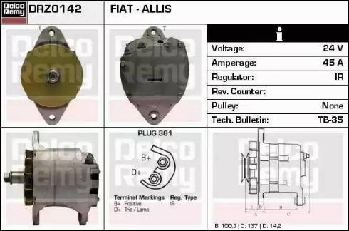 Remy DRZ0142 - Генератор autocars.com.ua