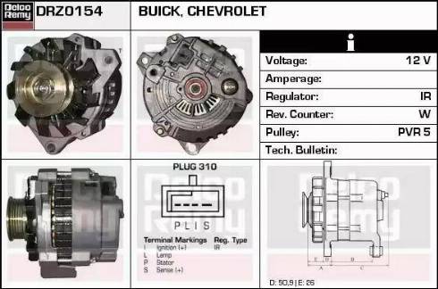 Remy DRZ0154 - Генератор autocars.com.ua
