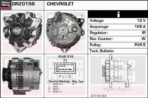 Remy DRZ0156 - Генератор autocars.com.ua