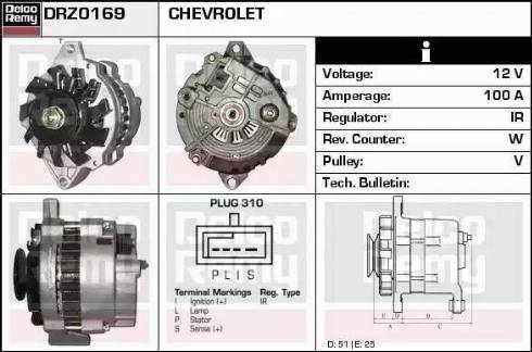 Remy DRZ0169 - Генератор autocars.com.ua