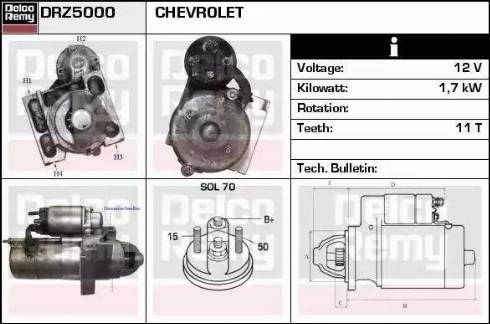 Remy DRZ5000 - Стартер autocars.com.ua