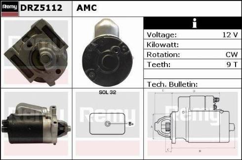 Remy DRZ5112 - Стартер autocars.com.ua