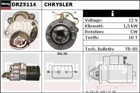 Remy DRZ5114 - Стартер autocars.com.ua