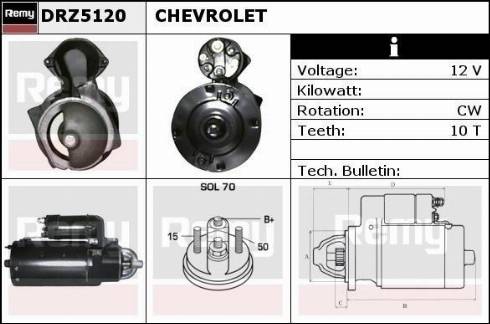 Remy DRZ5120 - Стартер avtokuzovplus.com.ua