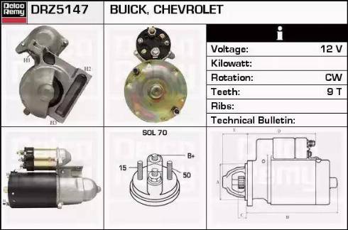 Remy DRZ5147 - Стартер autocars.com.ua