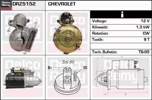 Remy DRZ5152 - Стартер autocars.com.ua