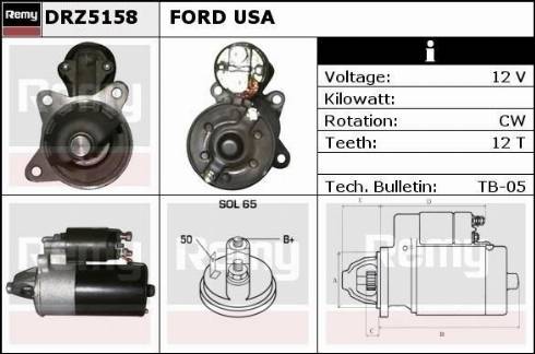 Remy DRZ5158 - Стартер avtokuzovplus.com.ua