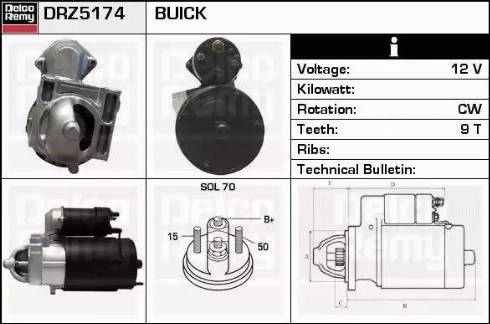 Remy DRZ5174 - Стартер autocars.com.ua