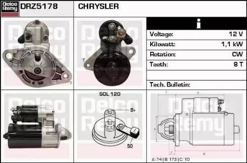 Remy DRZ5178 - Стартер autocars.com.ua