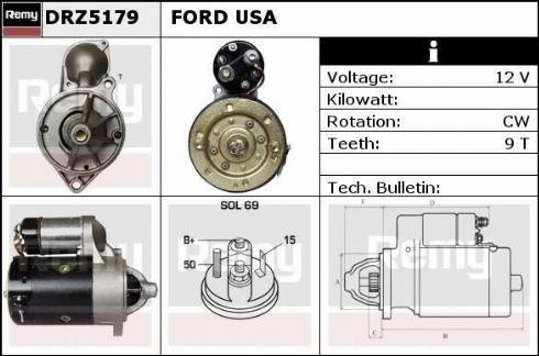 Remy DRZ5179 - Стартер autocars.com.ua