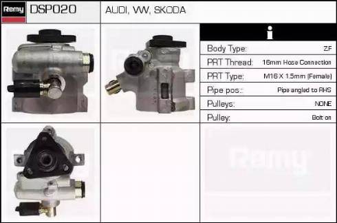 Remy DSP020 - Гидравлический насос, рулевое управление, ГУР avtokuzovplus.com.ua