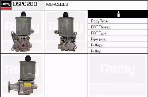 Remy DSP0280 - Гідравлічний насос, рульове управління, ГУР autocars.com.ua