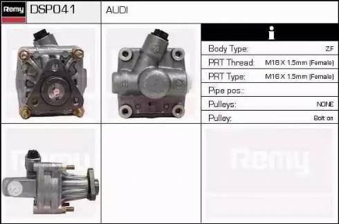 Remy DSP041 - Гідравлічний насос, рульове управління, ГУР autocars.com.ua