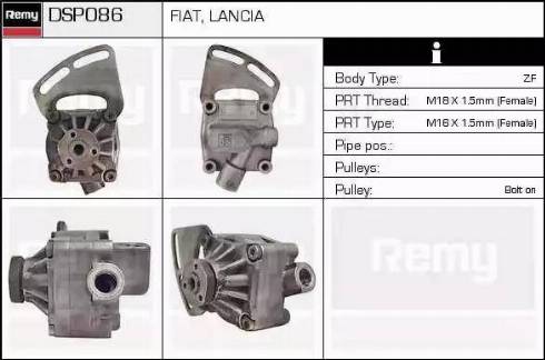 Remy DSP086 - Гідравлічний насос, рульове управління, ГУР autocars.com.ua