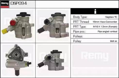 Remy DSP094 - Гідравлічний насос, рульове управління, ГУР autocars.com.ua