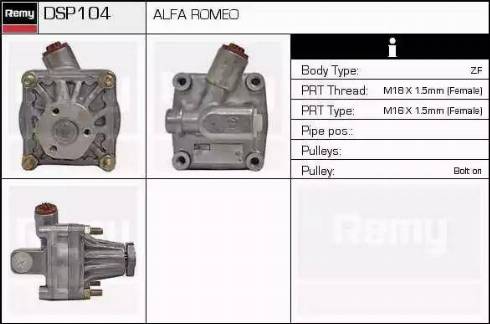 Remy DSP104 - Гідравлічний насос, рульове управління, ГУР autocars.com.ua