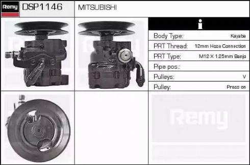 Remy DSP1146 - Гідравлічний насос, рульове управління, ГУР autocars.com.ua