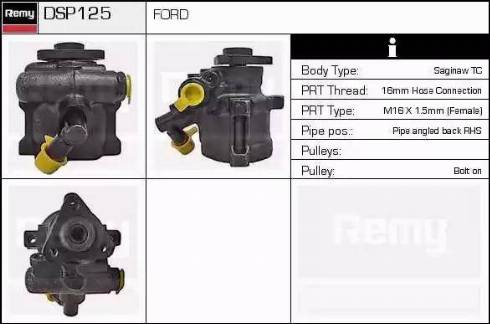 Remy DSP125 - Гидравлический насос, рулевое управление, ГУР avtokuzovplus.com.ua