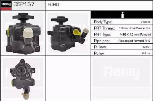 Remy DSP137 - Гідравлічний насос, рульове управління, ГУР autocars.com.ua