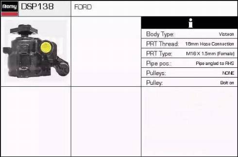 Remy DSP138 - Гидравлический насос, рулевое управление, ГУР avtokuzovplus.com.ua