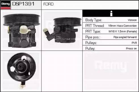 Remy DSP1391 - Гідравлічний насос, рульове управління, ГУР autocars.com.ua