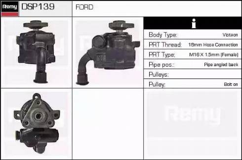 Remy DSP139 - Гідравлічний насос, рульове управління, ГУР autocars.com.ua