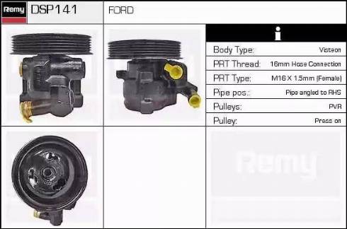 Remy DSP141 - Гідравлічний насос, рульове управління, ГУР autocars.com.ua