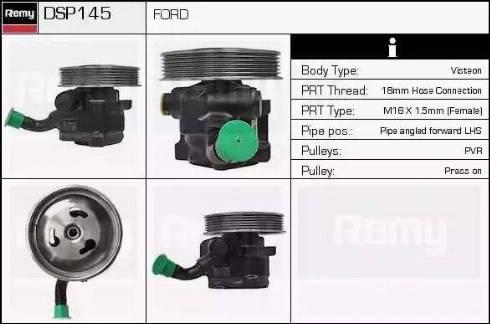 Remy DSP145 - Гідравлічний насос, рульове управління, ГУР autocars.com.ua