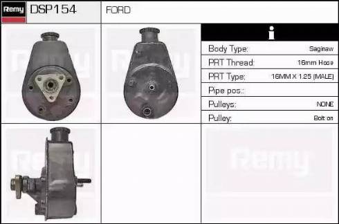 Remy DSP154 - Гідравлічний насос, рульове управління, ГУР autocars.com.ua