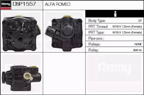 Remy DSP1557 - Гідравлічний насос, рульове управління, ГУР autocars.com.ua