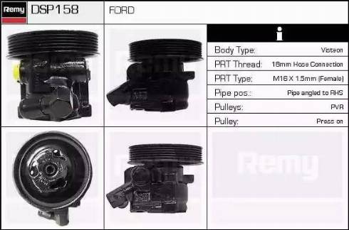 Remy DSP158 - Гідравлічний насос, рульове управління, ГУР autocars.com.ua