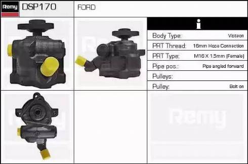 Remy DSP170 - Гідравлічний насос, рульове управління, ГУР autocars.com.ua