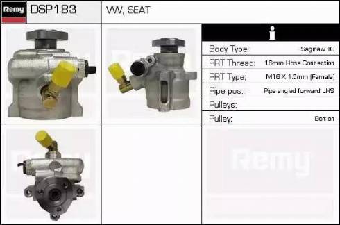 Remy DSP183 - Гідравлічний насос, рульове управління, ГУР autocars.com.ua