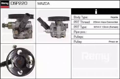 Remy DSP220 - Гідравлічний насос, рульове управління, ГУР autocars.com.ua