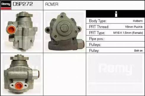 Remy DSP272 - Гідравлічний насос, рульове управління, ГУР autocars.com.ua