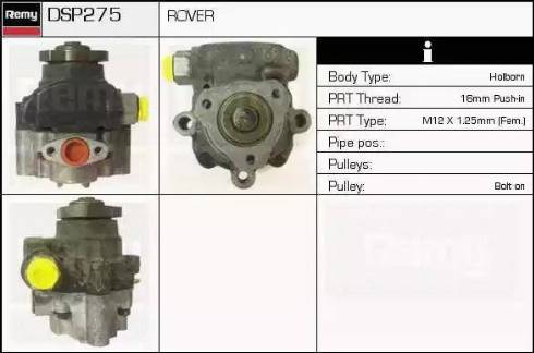 Remy DSP275 - Гідравлічний насос, рульове управління, ГУР autocars.com.ua