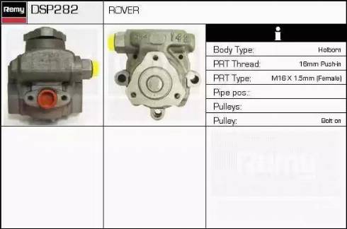 Remy DSP282 - Гідравлічний насос, рульове управління, ГУР autocars.com.ua