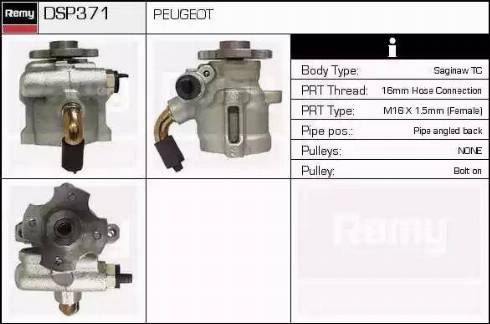 Remy DSP371 - Гідравлічний насос, рульове управління, ГУР autocars.com.ua