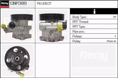 Remy DSP389 - Гідравлічний насос, рульове управління, ГУР autocars.com.ua