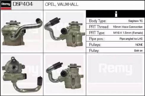 Remy DSP404 - Гідравлічний насос, рульове управління, ГУР autocars.com.ua