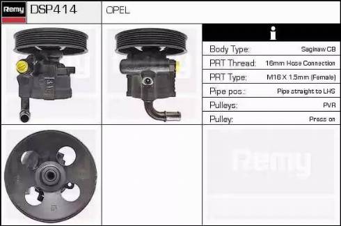 Remy DSP414 - Гідравлічний насос, рульове управління, ГУР autocars.com.ua